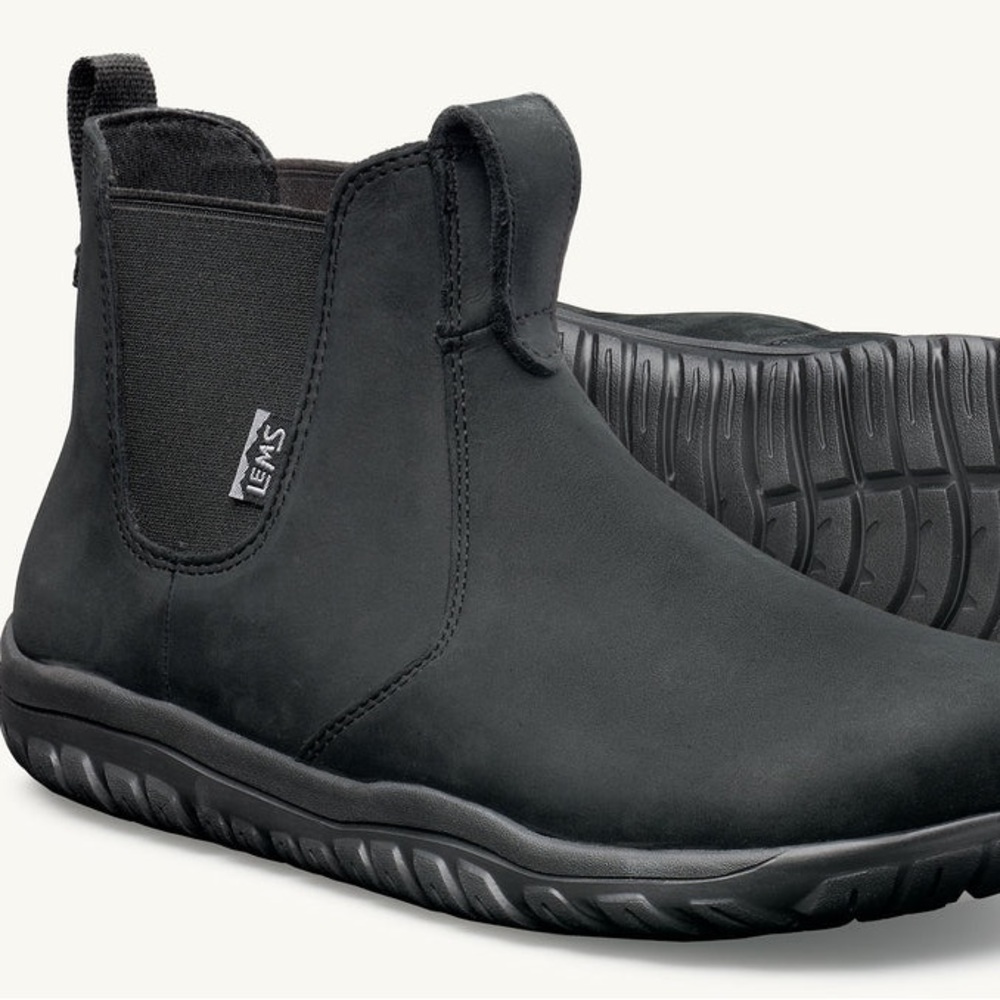 Lems size 9 black Obsidian boot, 25.5 CM insole and size 40 EU